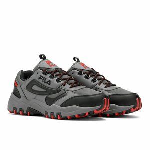 Fila Men's Athletic Running Hiking Shoes Grey/Black/Red